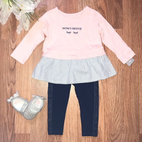 Carter's Other - 2x$15🆕"Mom's Bestie" 2 pcs Outfit-9 MCarter's